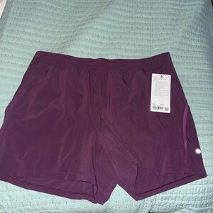 Men's dark plum  lululemon pace breaker Shorts